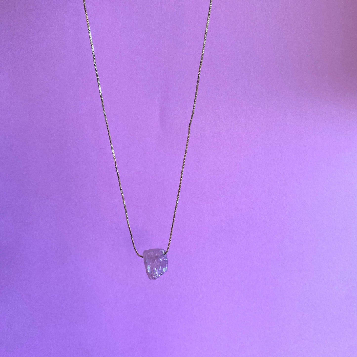 Collar Cristal Cuarzo Lavanda